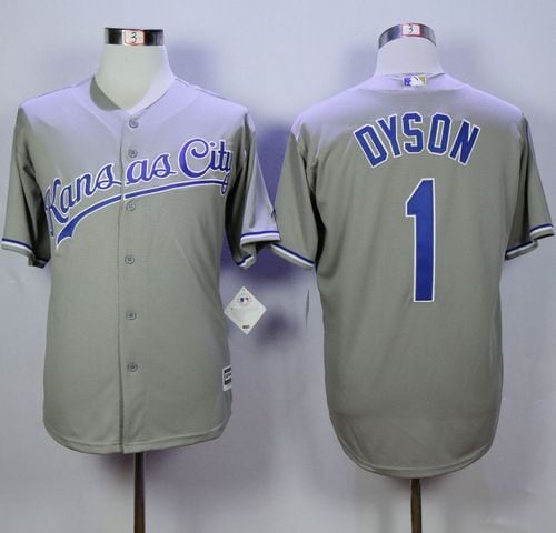 Royals #1 Jarrod Dyson Grey New Cool Base Stitched Jersey