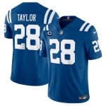 Indianapolis Colts #28 Jonathan Taylor Blue 2024 F.U.S.E. With 2-Star C Patch Vapor Limited Stitched Jersey