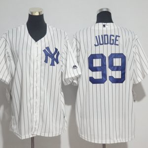 New York Yankees #99 Aaron Judge Majestic White Cool Base Stitched Jersey