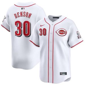 Cincinnati Reds #30 Will Benson White Home Limited Stitched Jersey