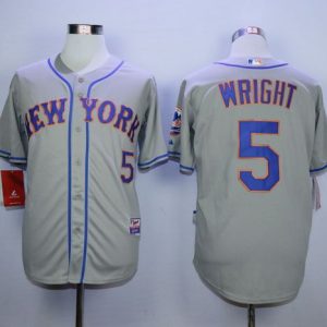 Mets #5 David Wright Stitched Grey Jersey