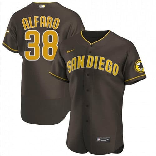 San Diego Padres #38 Jorge Alfaro Brown Flex Base Stitched Baseball Jersey