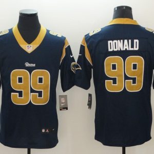 Rams #99 Aaron Donald Navy Vapor Untouchable Limited Stitched Jersey
