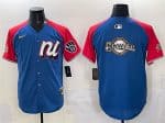 National League Milwaukee Brewers Team Big Logo Blue Red Alternate 2025 All-Star Edition Limited Stitched Jersey