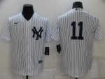 New York Yankees #11 Brett Gardner White Cool Base Stitched Baseball Jersey