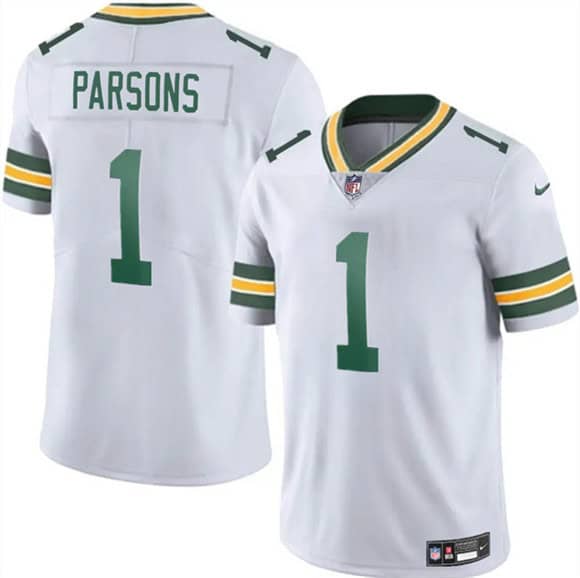 Green Bay Packers #1 Micah Parsons White 2025 Vapor Untouchable Limited Football Stitched Jersey