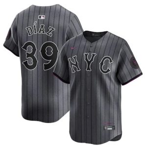 New York Mets #39 Edwin D¨ªaz Graphite 2024 City Connect Limited Stitched Jersey
