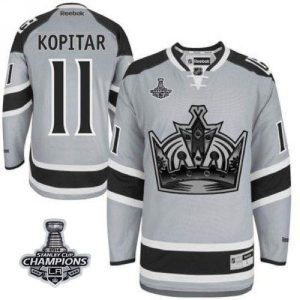 Kings #11 Anze Kopitar Grey 2014 Stadium Series Stanley Cup Champions Stitched Jersey