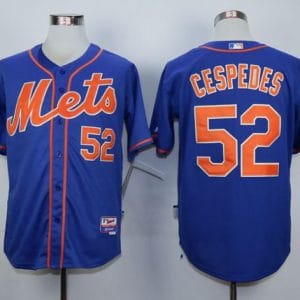 Mets #52 Yoenis Cespedes Blue Alternate Home Cool Base Stitched Jersey
