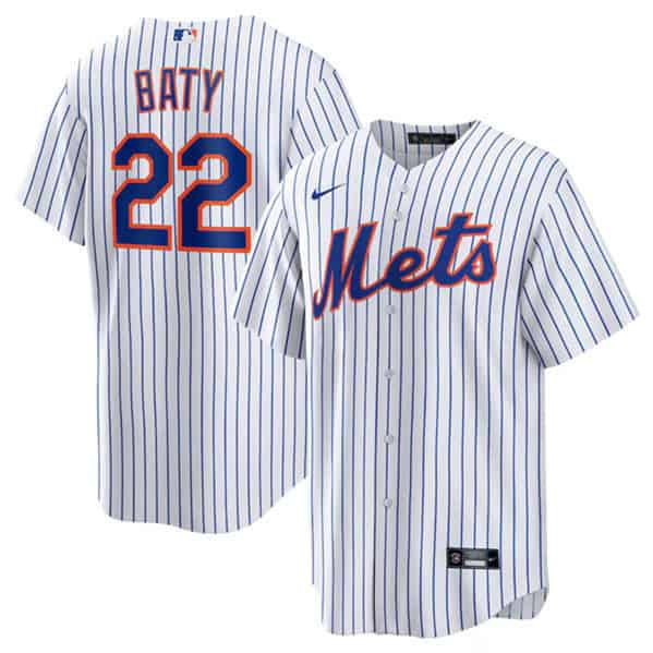 New York Mets #22 Brett Baty White Cool Base Stitched Jersey
