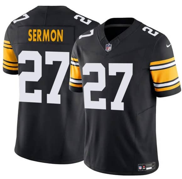 Pittsburgh Steelers #27 Trey Sermon Black 2025 F.U.S.E. Alternate Vapor Untouchable Limited Football Stitched Jersey