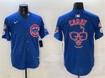 Chicago Cubs Royal Harry Caray 'Holy Cow' Patch Limited Stitched Jersey
