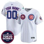 Chicago Cubs Custom White 2025 Tokyo Series Limited Stitched Jersey