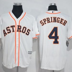 Astros #4 George Springer White New Cool Base Stitched Jersey