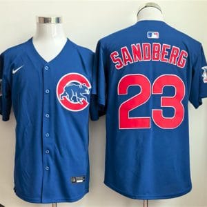 Chicago Cubs #23 Ryne Sandberg Royal Limited Stitched Jersey