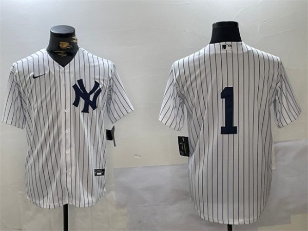New York Yankees #1 Bobby Murcer White Cool Base Stitched Jersey