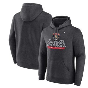 Florida Panthers Heather Charcoal 2023 Eastern Conference Champions Locker Room Pullover Hoodie