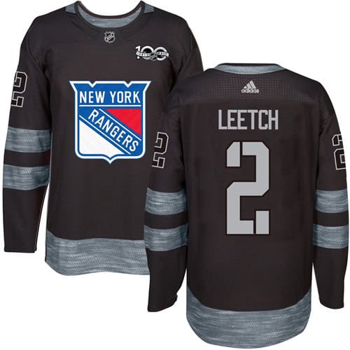Rangers #2 Brian Leetch Black 1917-2017 100th Anniversary Stitched Jersey