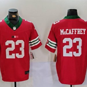 San Francisco 49ers #23 Christian McCaffrey Red F.U.S.E. Mexico Vapor Limited Stitched Jersey