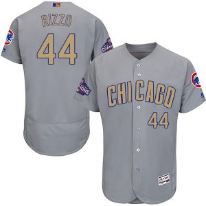 Chicago Cubs #44 Anthony Rizzo World Series Champions Gold Program Flexbase Stitched Jersey
