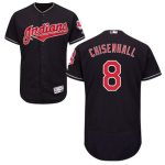 Indians #8 Lonnie Chisenhall Navy Blue Flexbase Authentic Collection Stitched Jersey