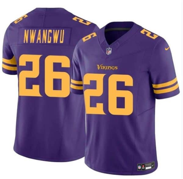 Minnesota Vikings #26 Kene Nwangwu Purple 2023 F.U.S.E. Color Rush Untouchable Limited Stitched Jersey