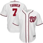 Washington Nationals #7 Trea Turner White Cool Base Stitched Jersey