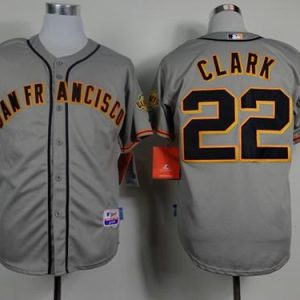 Giants #22 Will Clark Grey Road Cool Base Stitched Jersey