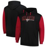 Atlanta Falcons Black Red Big Tall Outline Pullover Hoodie