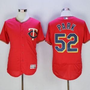 Twins #52 Byung-Ho Park Red Flexbase Authentic Collection Stitched Jersey