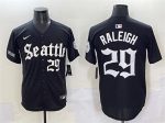 Seattle Mariners #29 Cal Raleigh Black 'Deep Sea Gothic Edition' Vapor Premier Limited Stitched Jersey