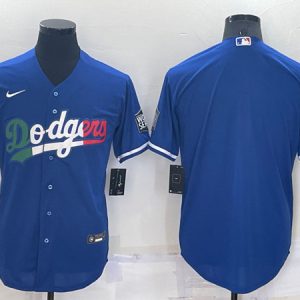 Los Angeles Dodgers Blank Royal Cool Base Stitched Baseball Jersey