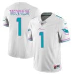 Miami Dolphins #1 Tua Tagovailoa White 2023 F.U.S.E Alternate Vapor Limited Stitched Jersey