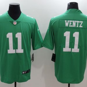 Philadelphia Eagles #11 Carson Wentz Green Vapor Untouchable Player Limited Jersey