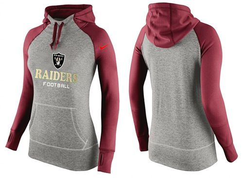 Nike Oakland Raiders Performance Hoodie Grey Red