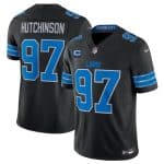 Detroit Lions #97 Aidan Hutchinson Black 2024 F.U.S.E. With 1-Star C Patch 2nd Alternate Vapor Limited Stitched Jersey