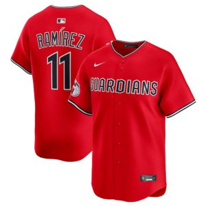 Cleveland Guardians #11 Jose Ramirez Red Alternate Limited Stitched Jersey