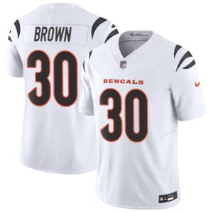 Cincinnati Bengals #30 Chase Brown White 2024 F.U.S.E. Vapor Untouchable Limited Stitched Jersey