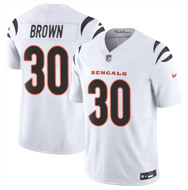 Cincinnati Bengals #30 Chase Brown White 2024 F.U.S.E. Vapor Untouchable Limited Stitched Jersey