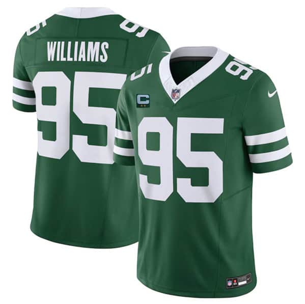 New York Jets #95 Quinnen Williams Green 2024 F.U.S.E. With 2-Star C Patch Vapor Limited Stitched Jersey
