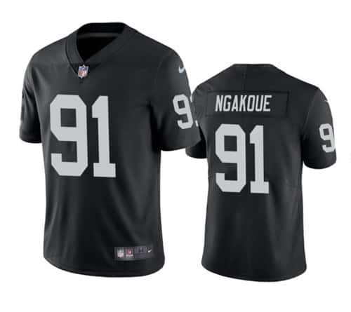 Las Vegas Raiders #91 Yannick Ngakoue Black Vapor Untouchable Limited Stitched Football Jersey