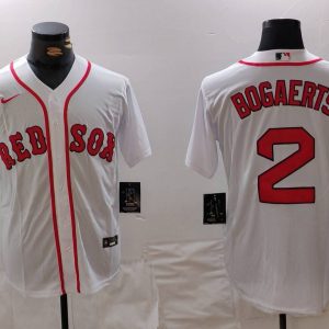 Boston Red Sox #2 Xander Bogaerts White Stitched Jersey