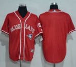 Blue Jays Blank Red New Cool Base Canada Day Stitched Jersey