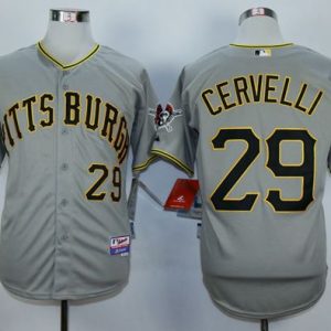 Pirates #29 Francisco Cervelli Grey Cool Base Stitched Jersey
