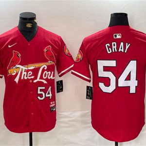 St. Louis Cardinals #54 Sonny Gray Red 2024 City Connect Stitched Jersey