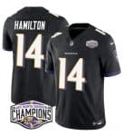 Baltimore Ravens #14 Kyle Hamilton Black F.U.S.E. 2024 AFC North Division Champions Vapor Limited Jersey