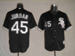 White Sox #45 Michael Jordan Stitched Black Jersey