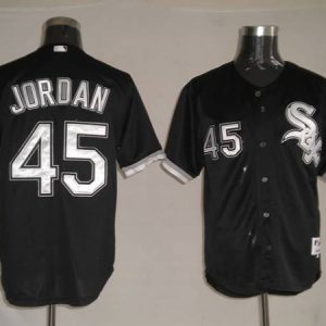 White Sox #45 Michael Jordan Stitched Black Jersey