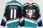 Anaheim Ducks #11 Trevor Zegras Black Teal 2024-25 Stitched Jersey
