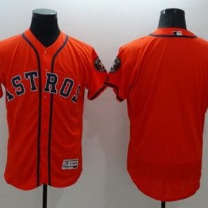 Astros Blank Orange Flexbase Authentic Collection Stitched Jersey